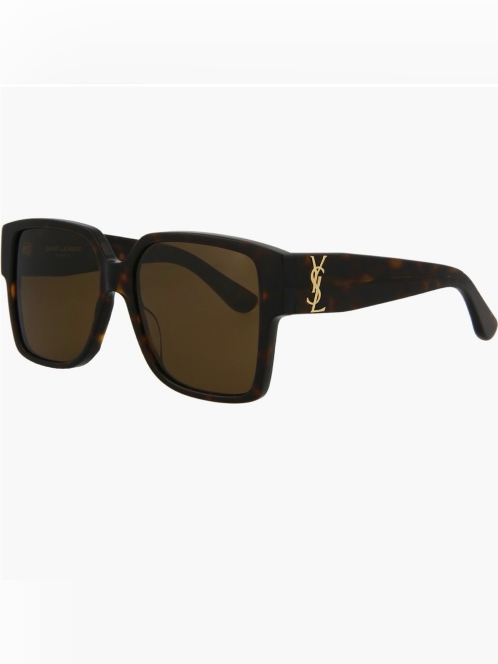 NWT Yves Saint Laurent Women’s Tortoise Shell Sunglasses w/ Gold YSL Logo